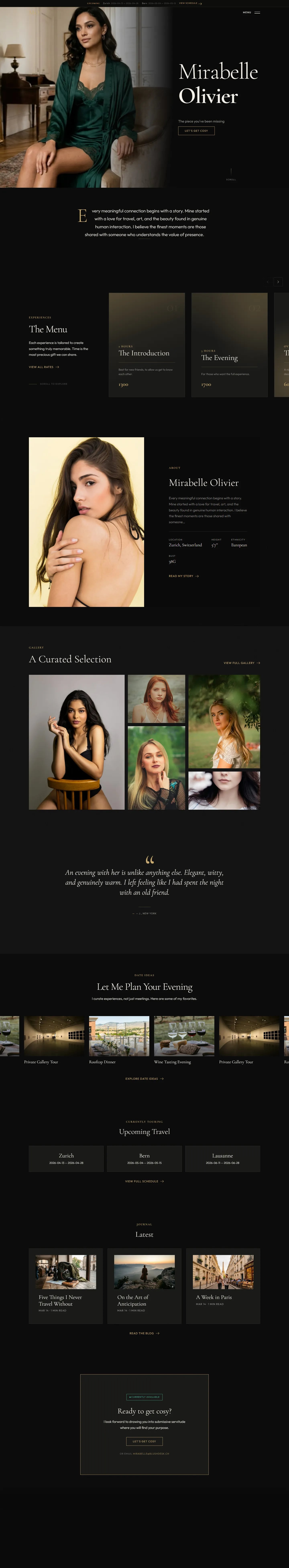 BlushTheme Opulence — Home page on desktop